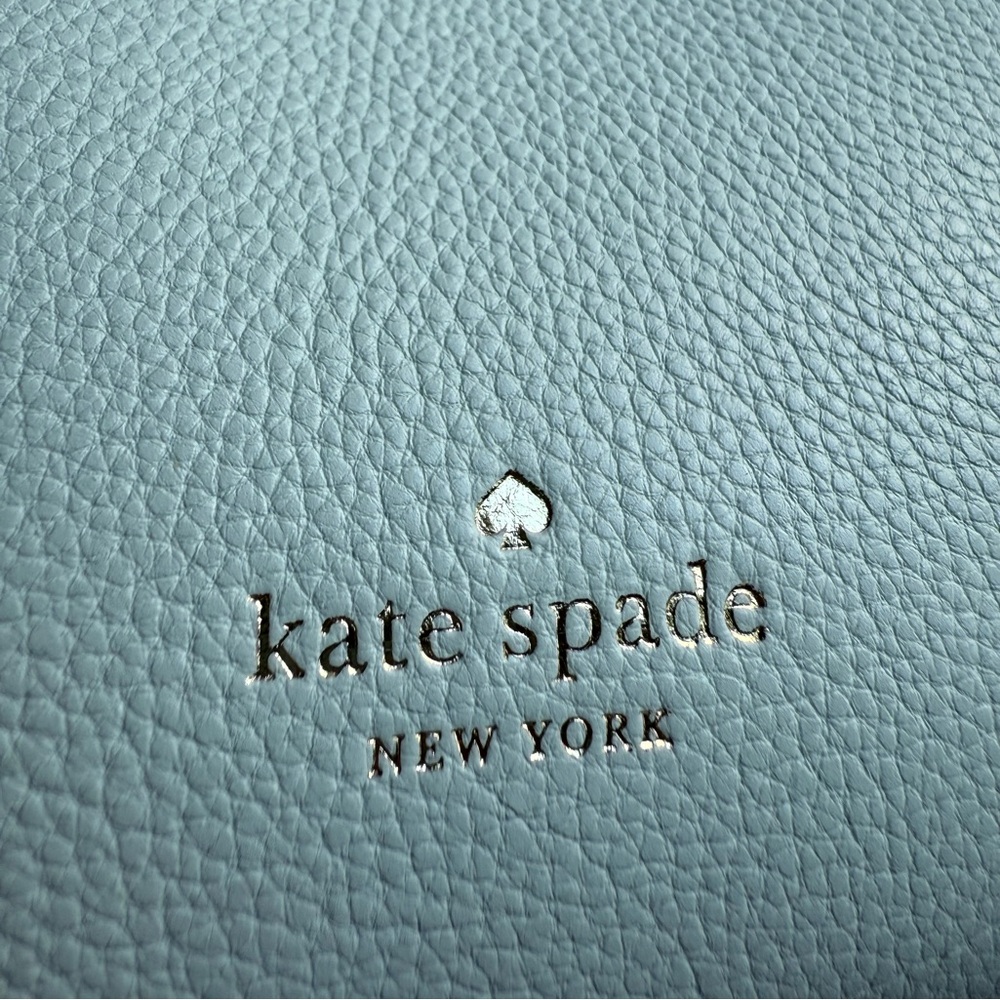99% New Kate Spade Elegant Light Blue Bucket Handbag - Picture 4 of 8